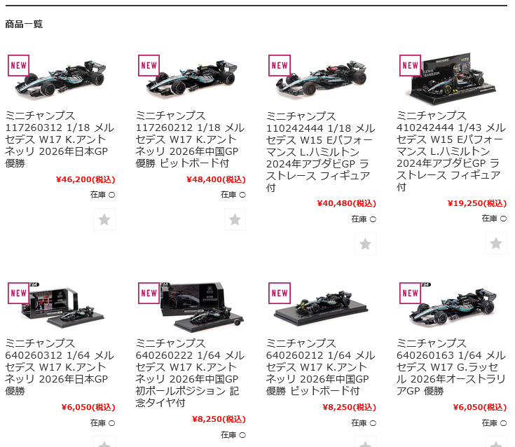 ミニチャンプス 2026年10月11日 最新入荷モデルカー8アイテム