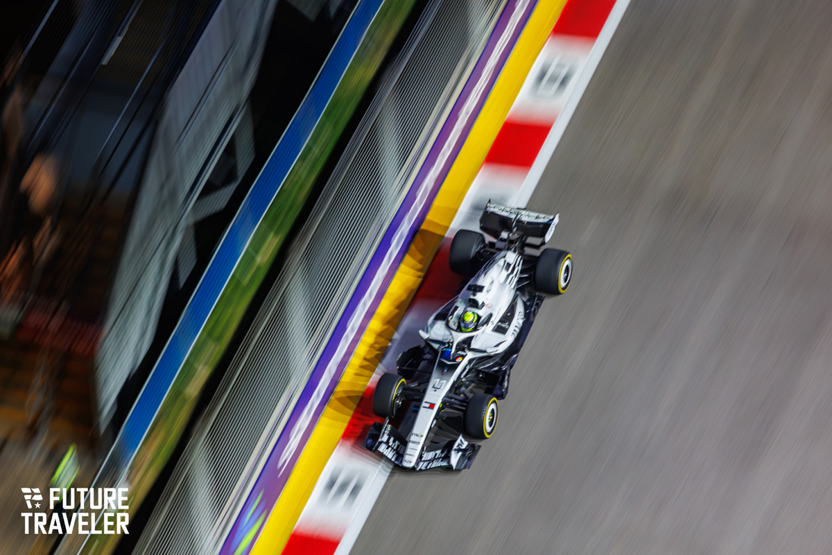 観覧車からの視点で撮影したシンガポールGP